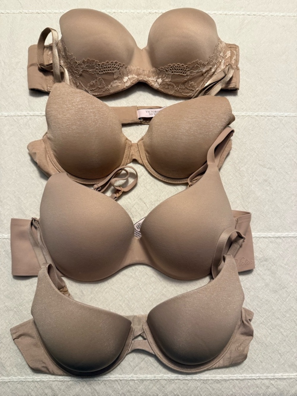 Victoria's Secret Beige Nude Push-Up Bra Set - Light Brown/Nude